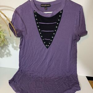 Almost Famous Mesh Purple and Black Tshirt M
